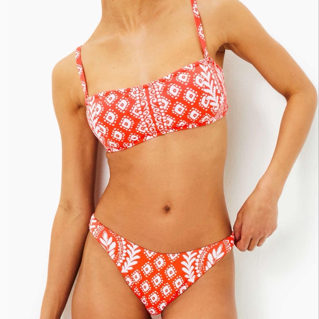 Lilly Pulitzer Harbour View Flamingo Feather Bikini Size 6